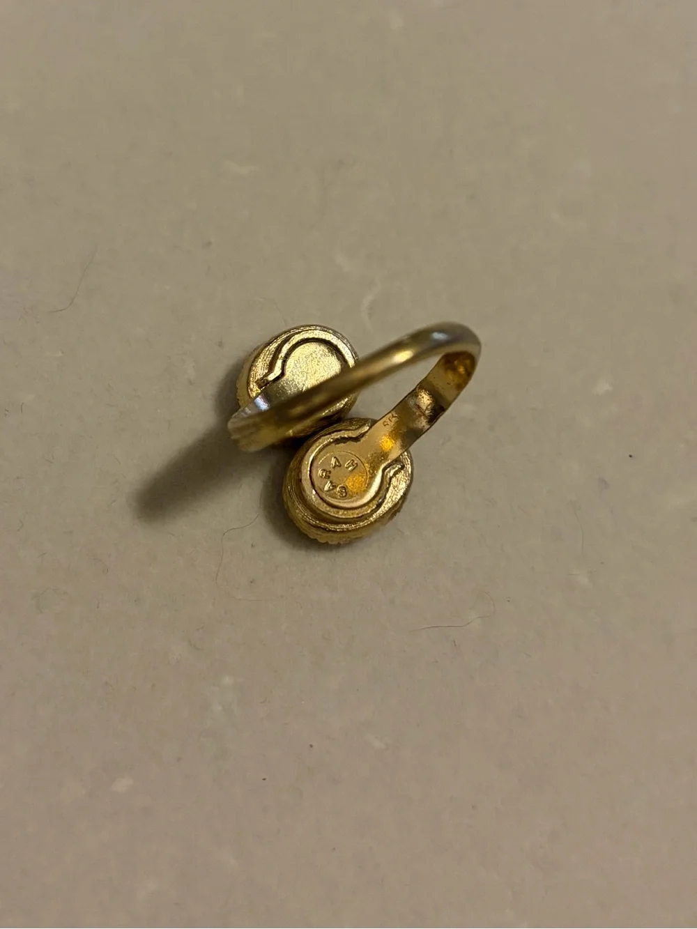 Vintage Sarah Coventry Sweet Briar Porcelain Rose Ring Adjustable- Cottagecore - Picture 4 of 9